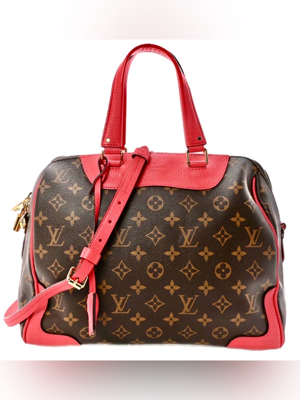 Louis Vuitton Monogram Retiro NM Red Authentic